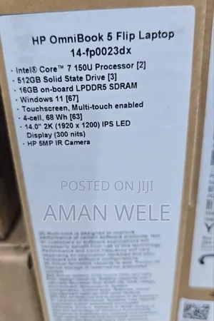 New Laptop HP OmniBook 5 Flip 16GB Intel Core I7 SSD 512GB