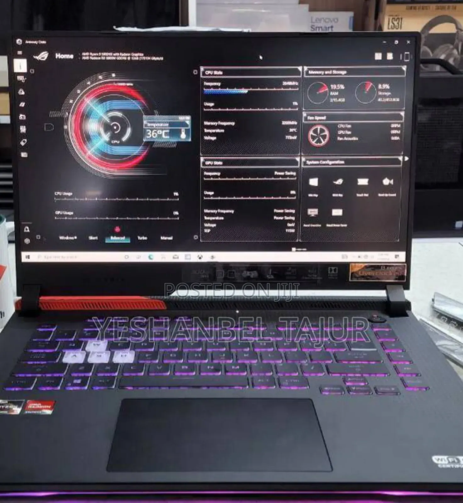 New Laptop Asus ROG Strix G16 G614 16GB AMD Ryzen 9 SSD 512GB