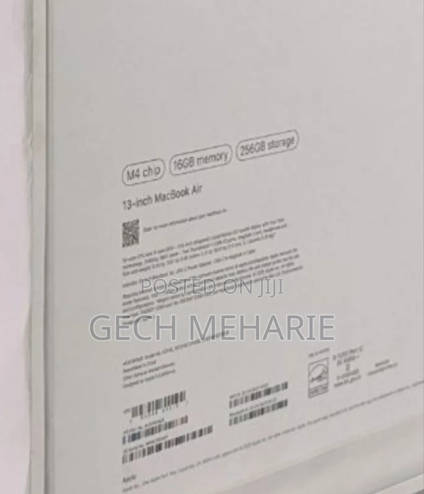 New Laptop Apple MacBook Air 2025 M4 13-Inch 16GB Apple M4 SSD 256GB