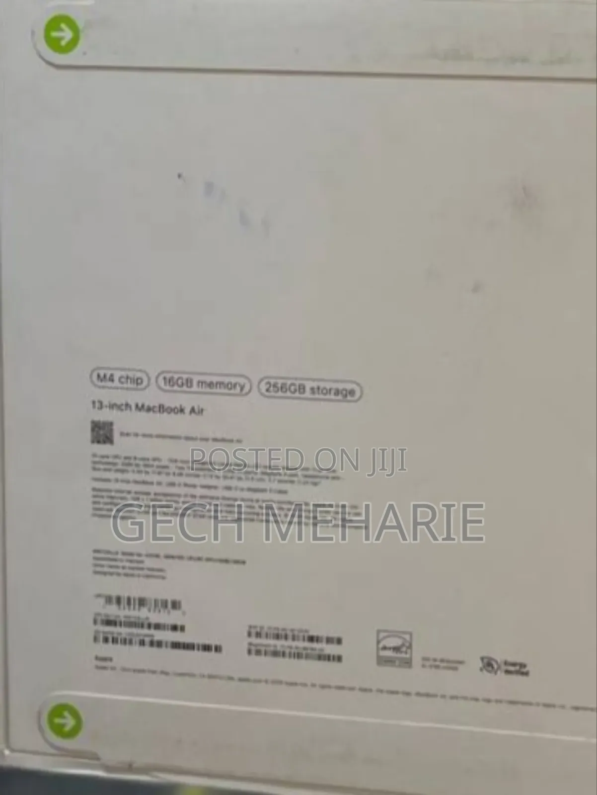 New Laptop Apple MacBook Air 2025 M4 13-Inch 16GB Apple M4 SSD 256GB