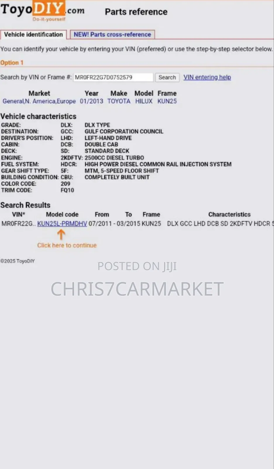 Toyota Hilux SR 4x4 2013 Black