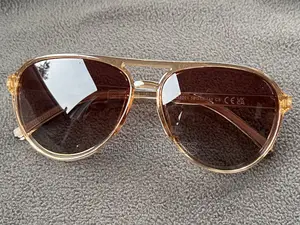 Light Gradient Brown Aviators Sun Glasses