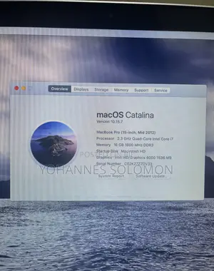 Laptop Apple MacBook Pro 2012 16GB Intel Core I7 HDD+SSD 2T