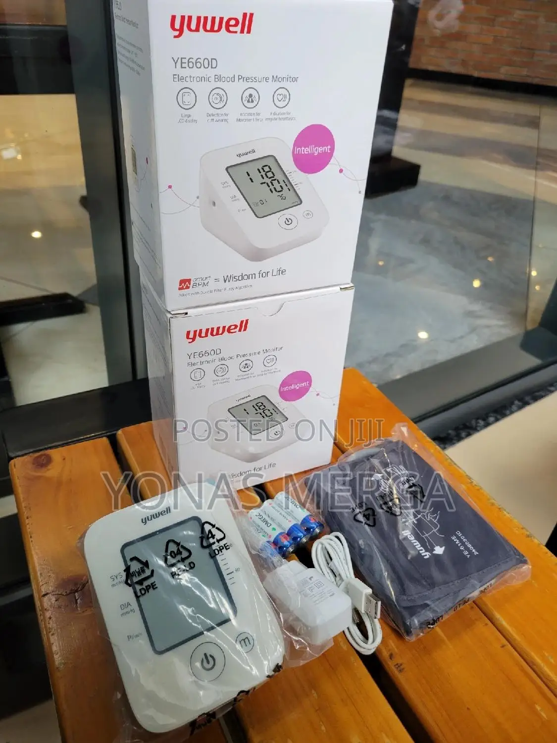 Blood Pressure Monitor酯∆Bpm嶹❩Arm Bp Monitor魷፴with Adaptor-Ye660d