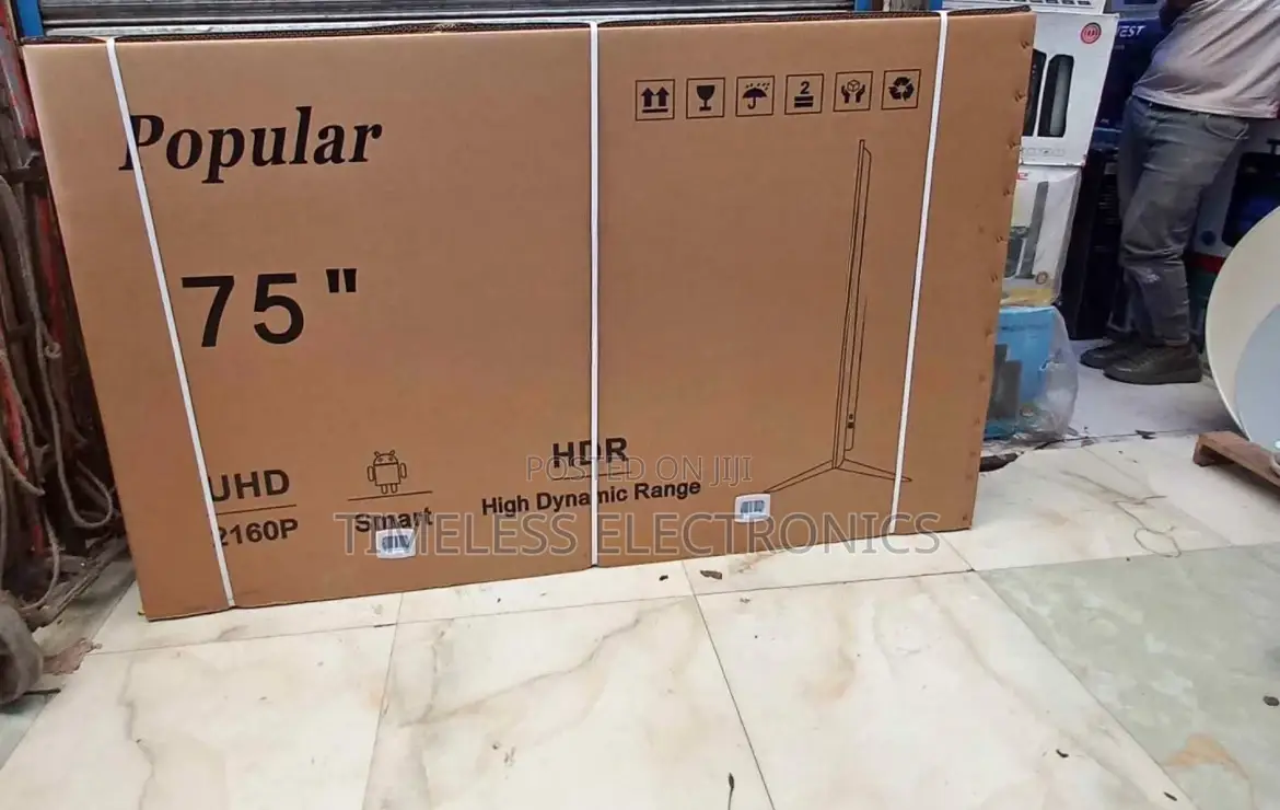 Popular 75” Smart Tv – Brand New