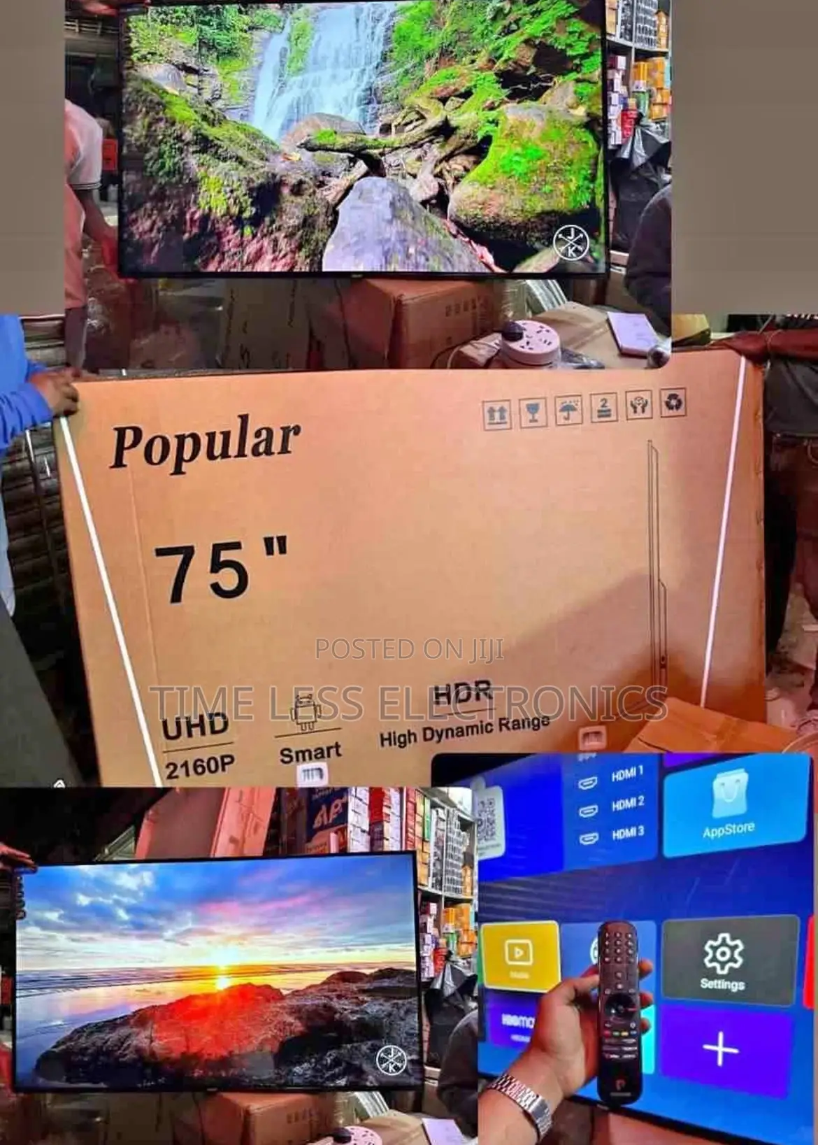 Popular 75” Smart Tv – Brand New