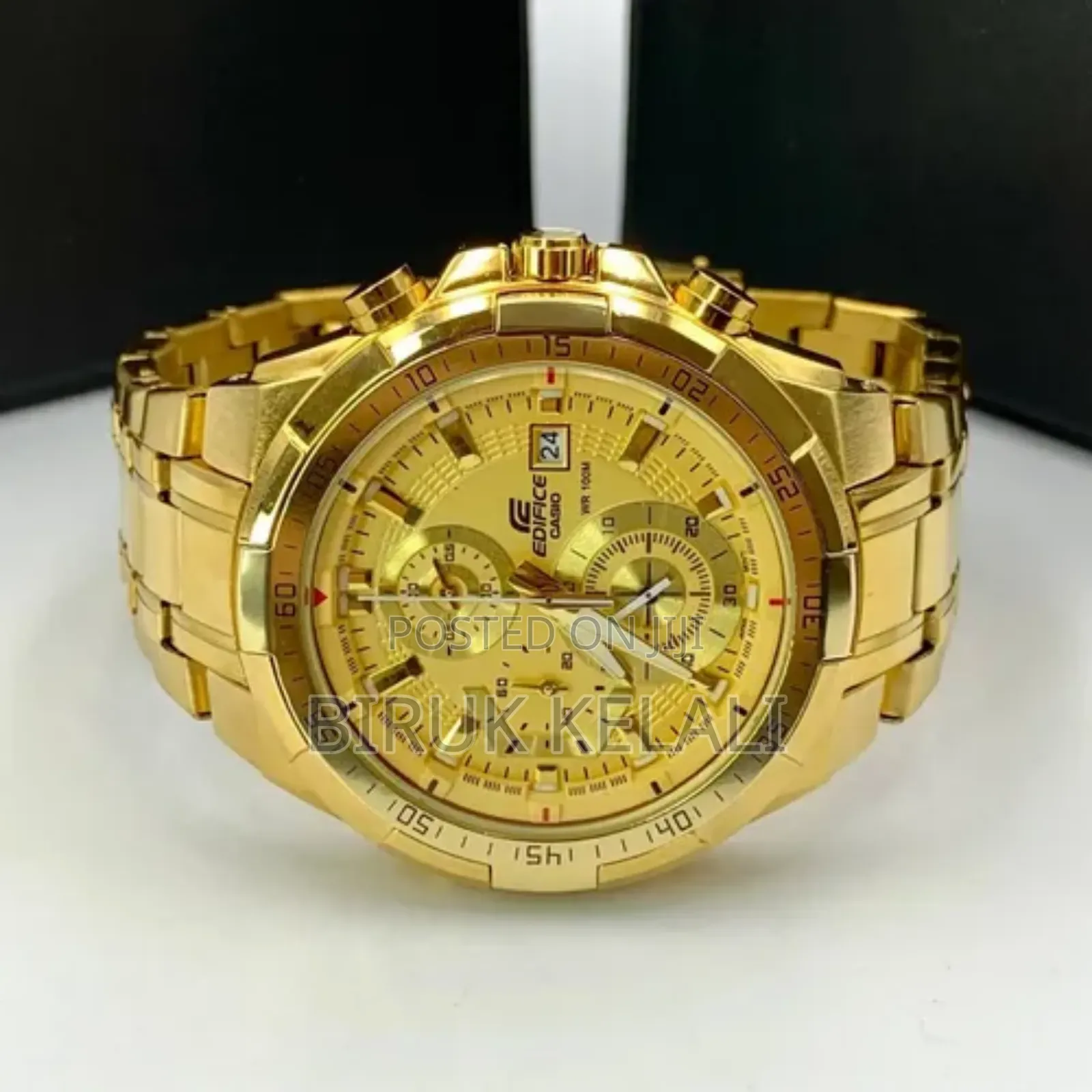 Edifice Face Casio Full Gold Watch