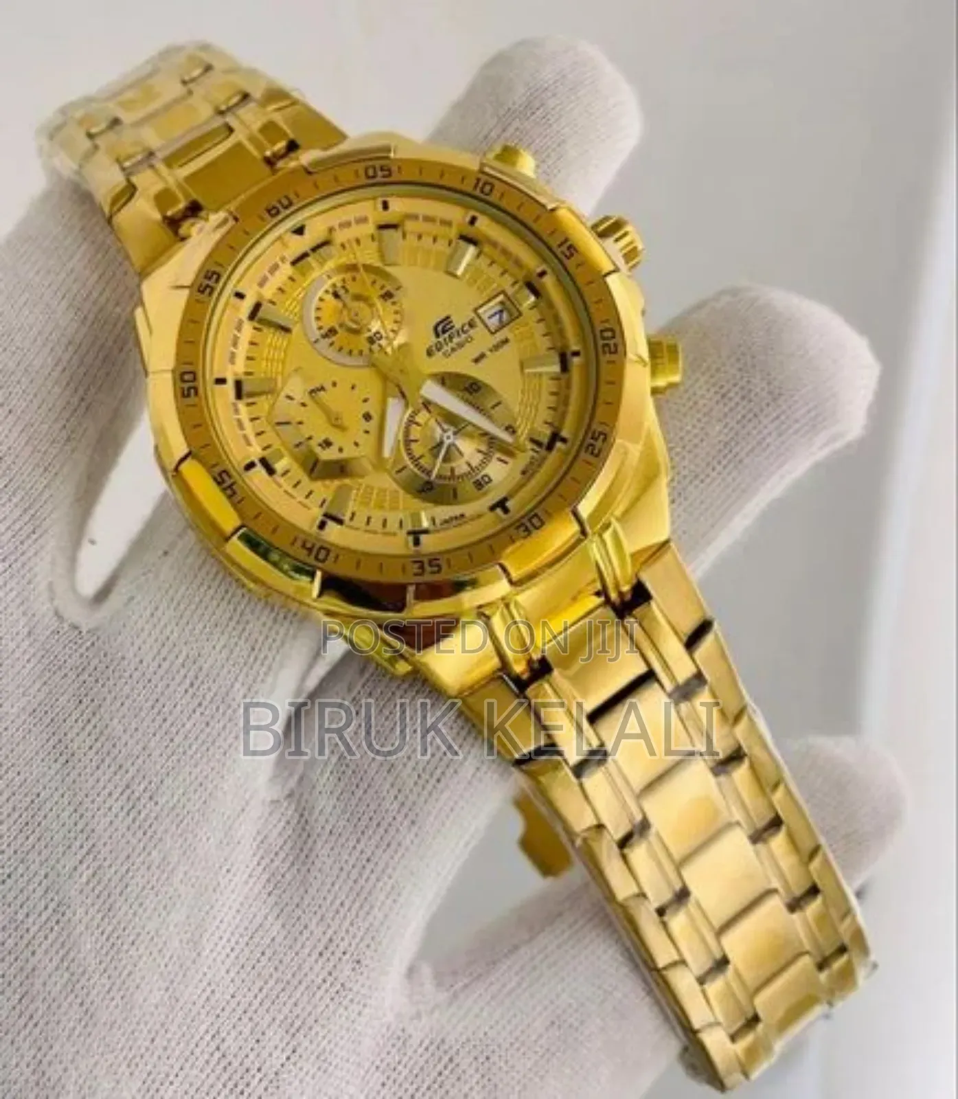 Edifice Face Casio Full Gold Watch