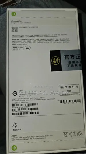 New Apple iPhone 16 Pro 256 GB Black