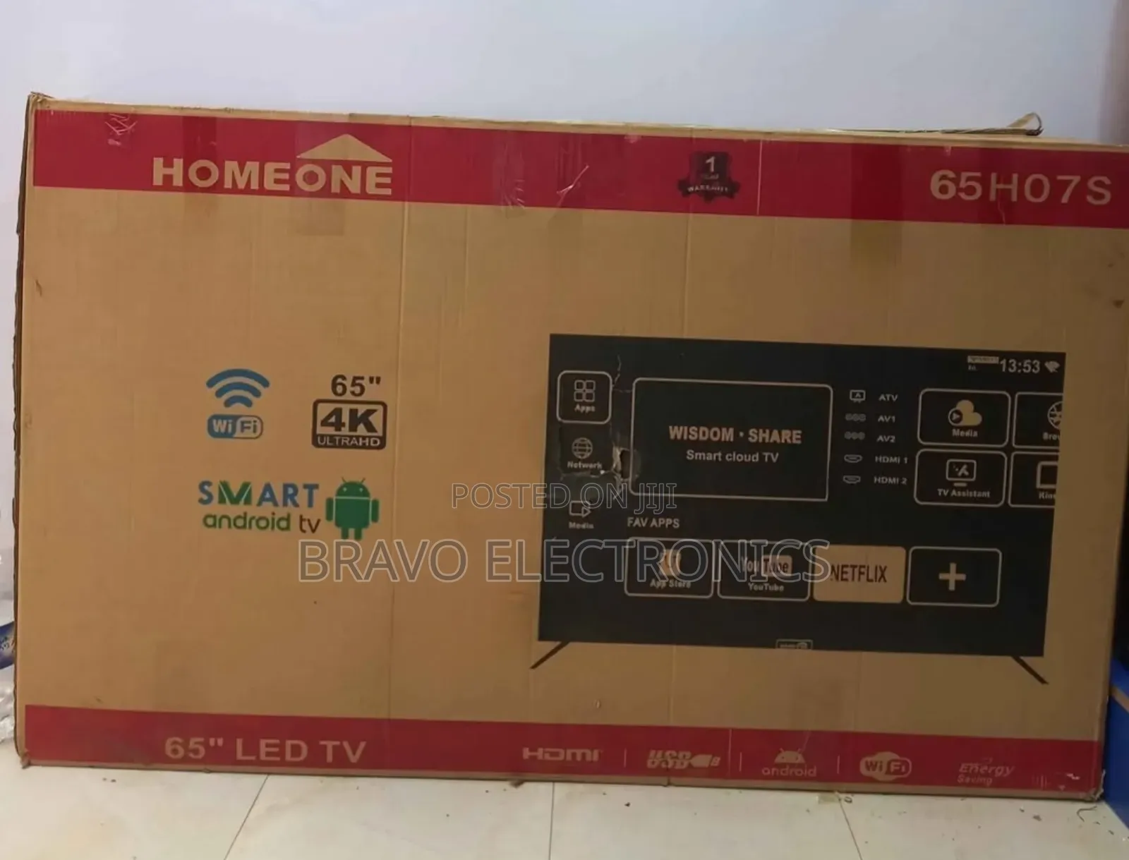 Homeone 65" Uhd Tv –Stunning Clarity, Smart Features Sleek Design