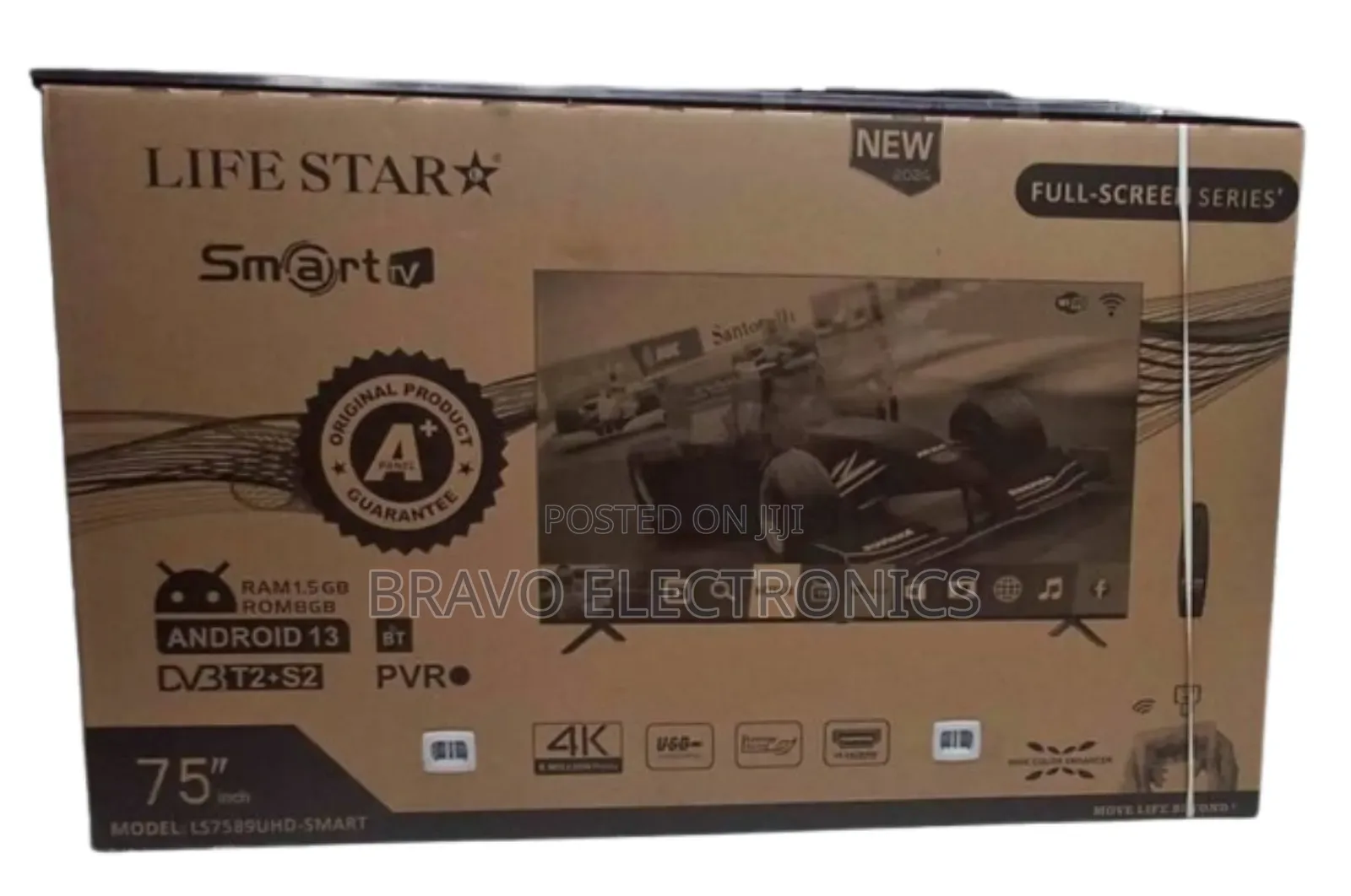 Lifestar 75" Uhd Smart Tv With PVR Massive Screen,Sharp Details 