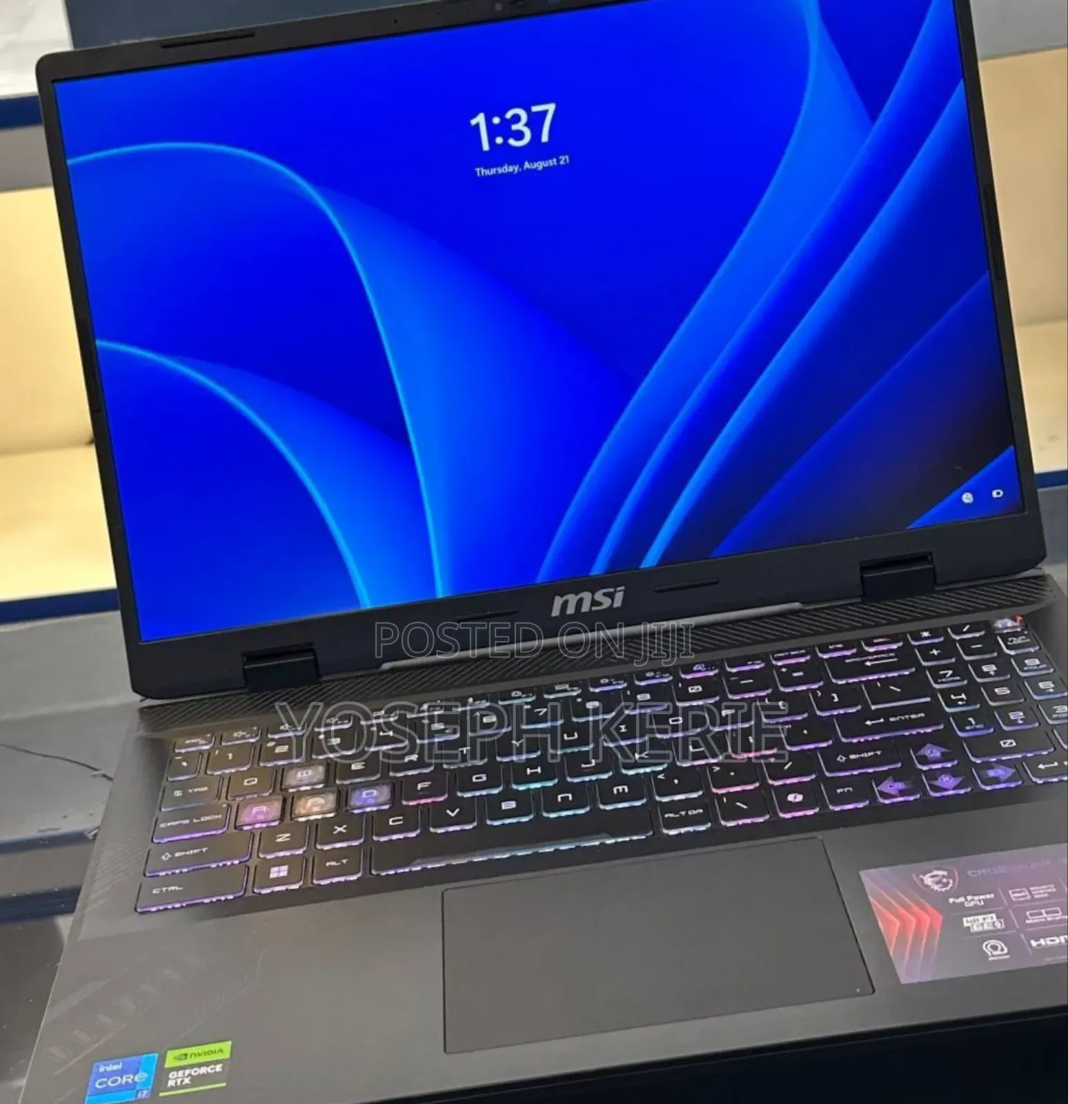 New Laptop MSI Crosshair 17 B12U 16GB Intel Core I7 SSD 1T