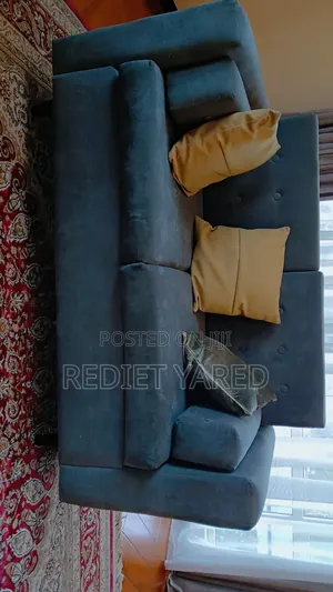 Salon Grey and White Sofa With Table.