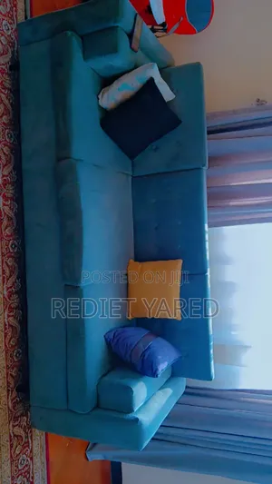 Salon Grey and White Sofa With Table.