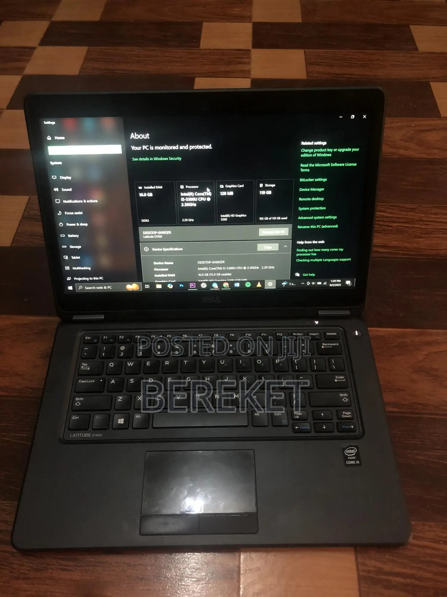 Laptop Dell Latitude 7450 16GB Intel Core I5 SSD 128GB