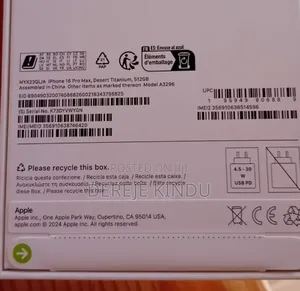 New Apple iPhone 16 Pro Max 512 GB Silver