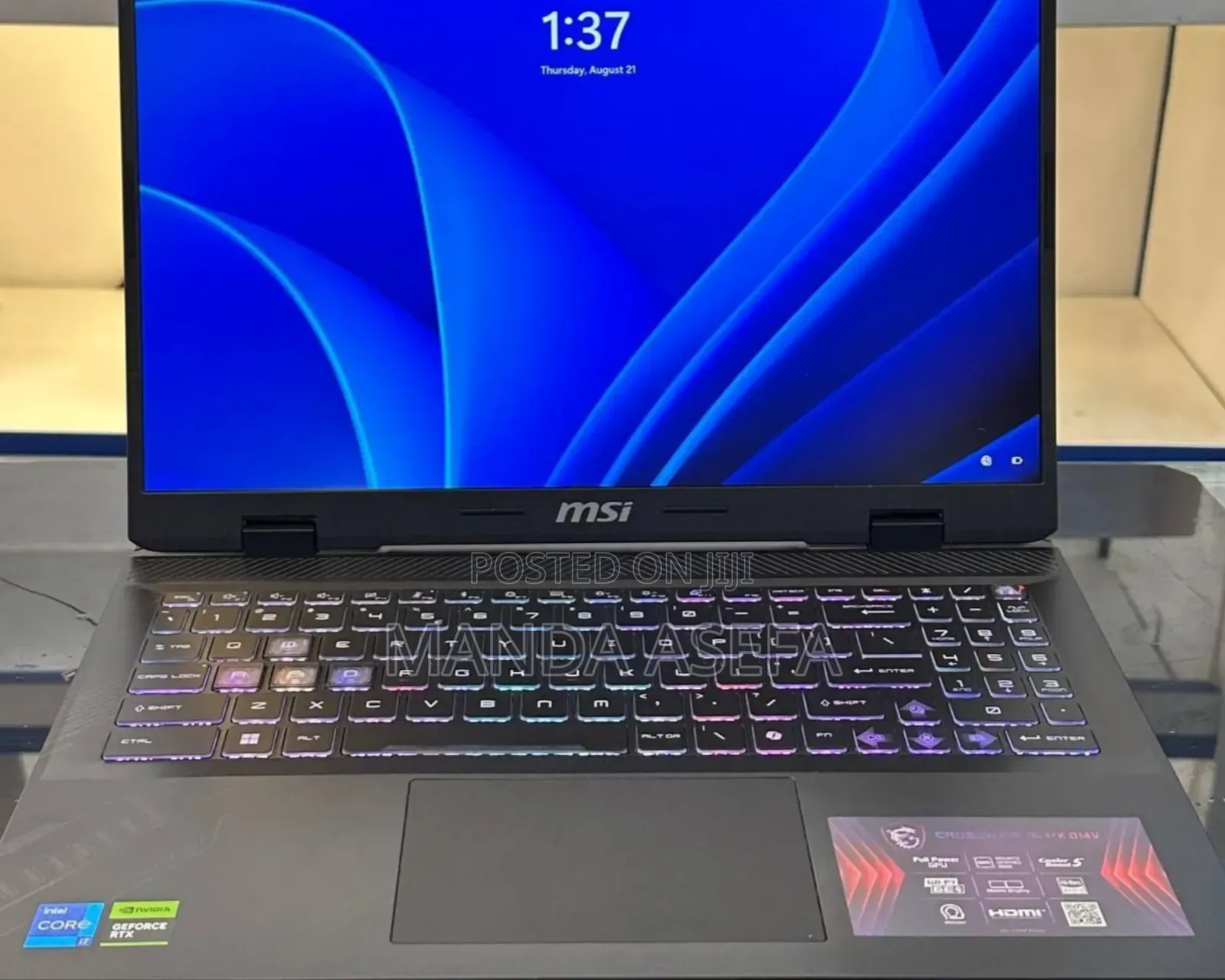 New Laptop MSI 16GB Intel Core I7 SSD 1T