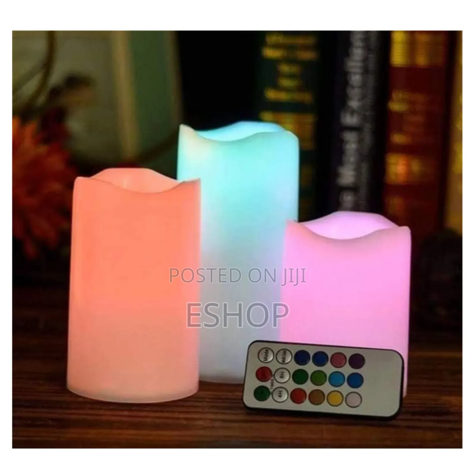 Set of 3 Realistic Battery-Operated Candles With Dynamic Light Show