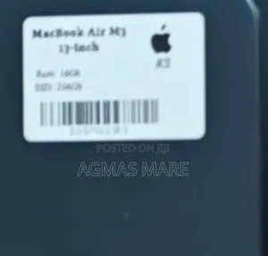 New Laptop Apple MacBook Air 2024 M3 13-Inch 8GB Apple M3 SSD 256GB