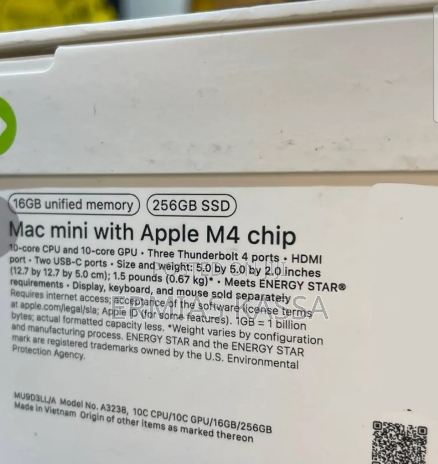 New Desktop Computer Apple Mac Mini M4 16GB Apple M4 SSD 256GB