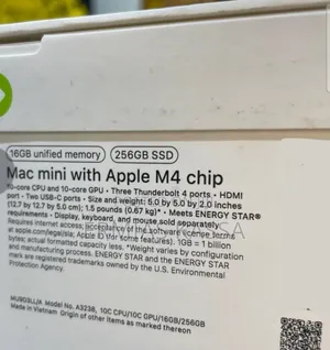 New Desktop Computer Apple Mac Mini M4 16GB Apple M4 SSD 256GB