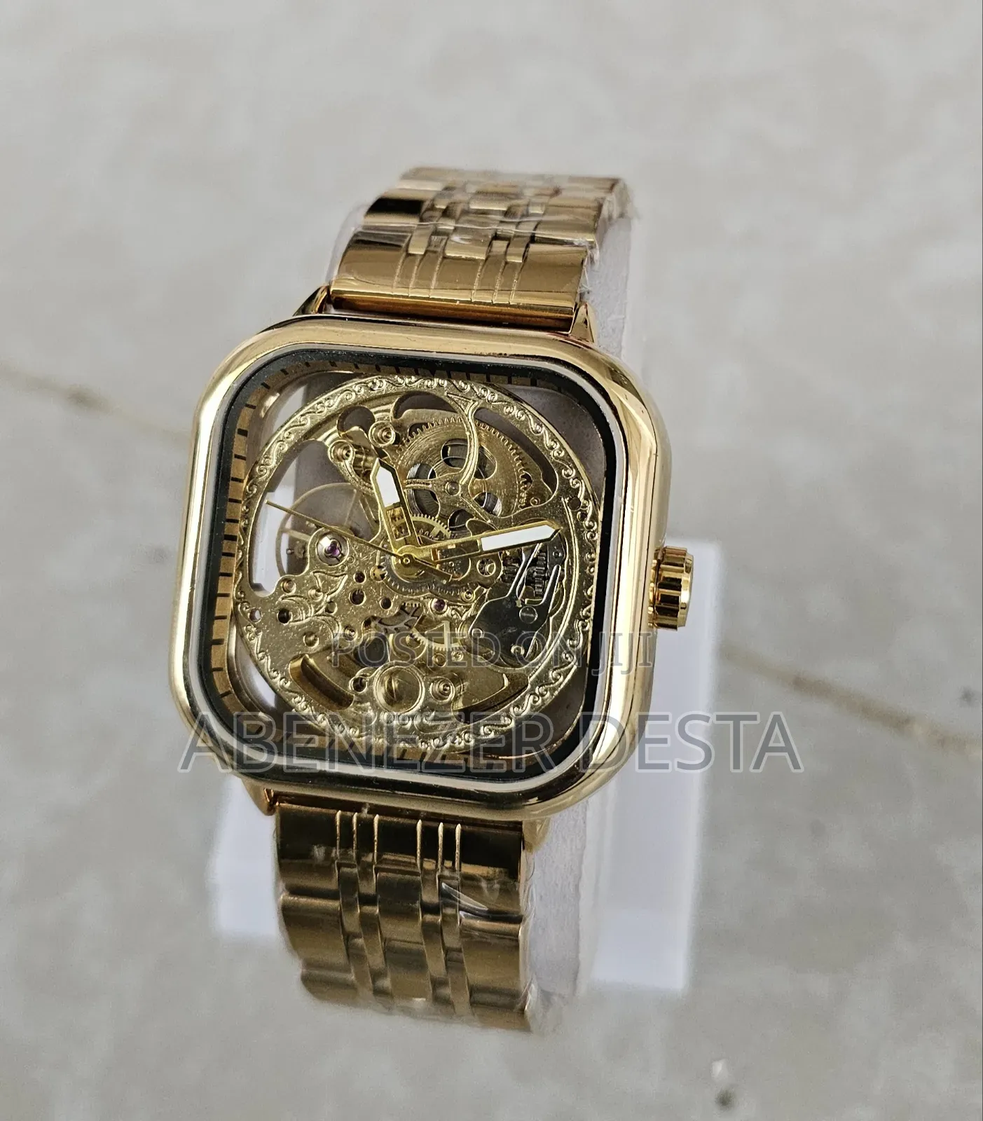 Fossil Full Skeleton Square Waterproof Mechanical Men's Wrist Watch