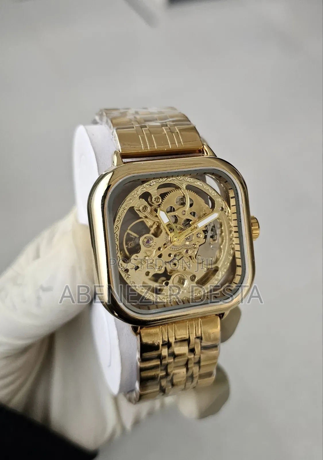 Fossil Full Skeleton Square Waterproof Mechanical Men's Wrist Watch