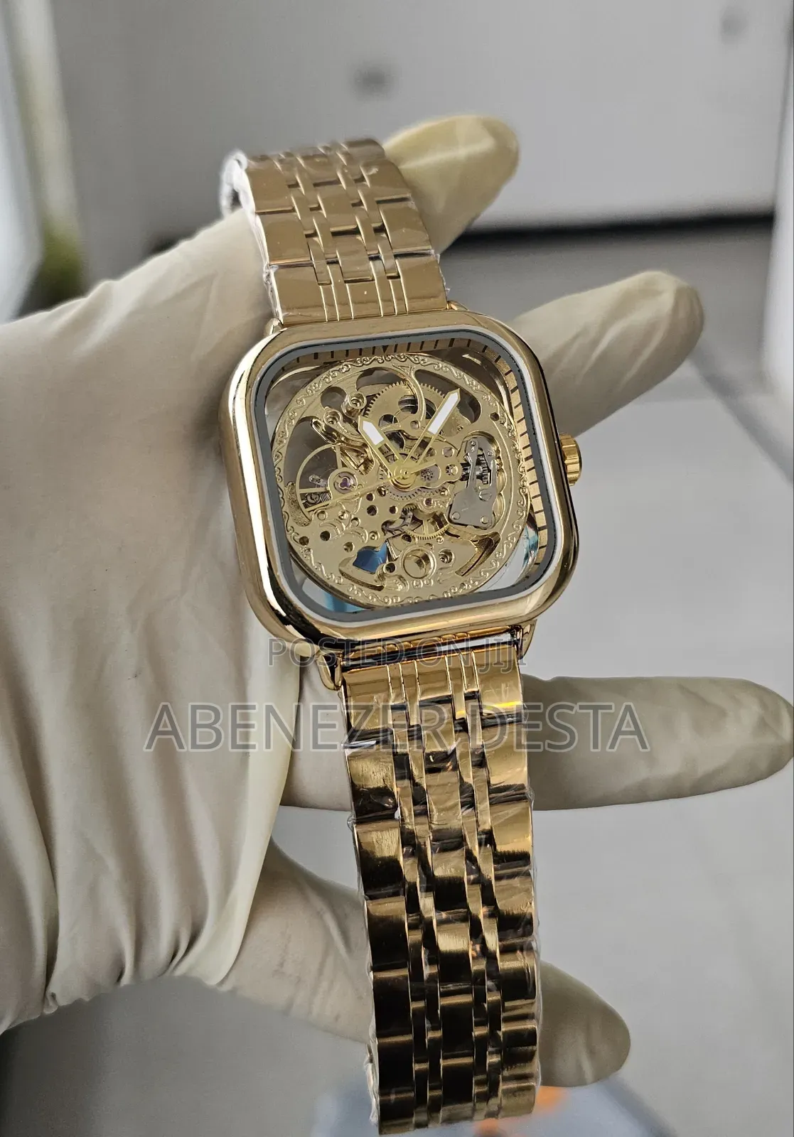 Fossil Full Skeleton Square Waterproof Mechanical Men's Wrist Watch