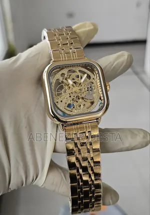 Fossil Full Skeleton Square Waterproof Mechanical Men's Wrist Watch