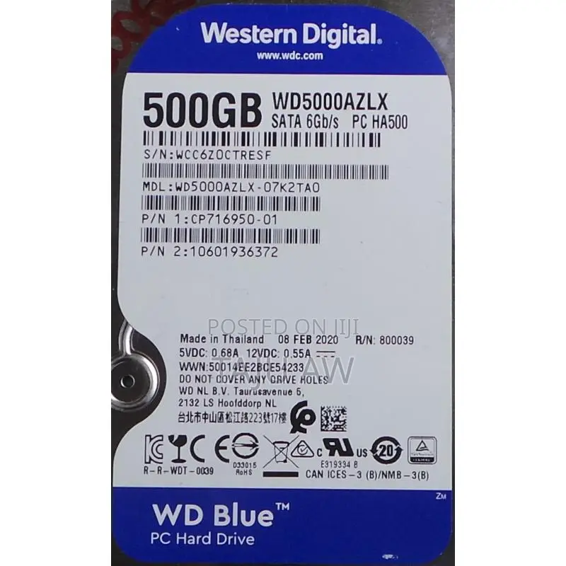 Hard Disk 500 Gb Wd