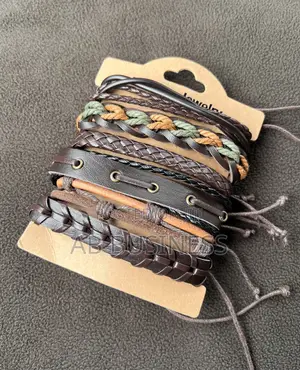 Braided Leather Bracelets Got Amen/Women Set