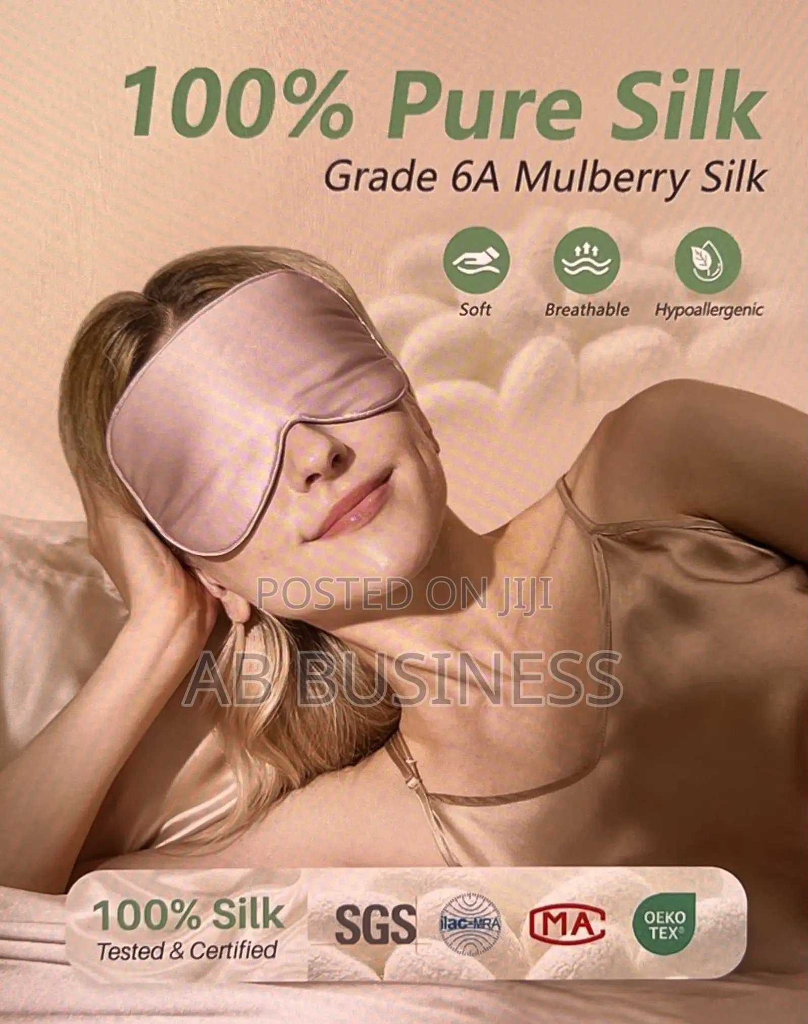 Beevines 100% Real Mulberry Silk Sleep Eyemask