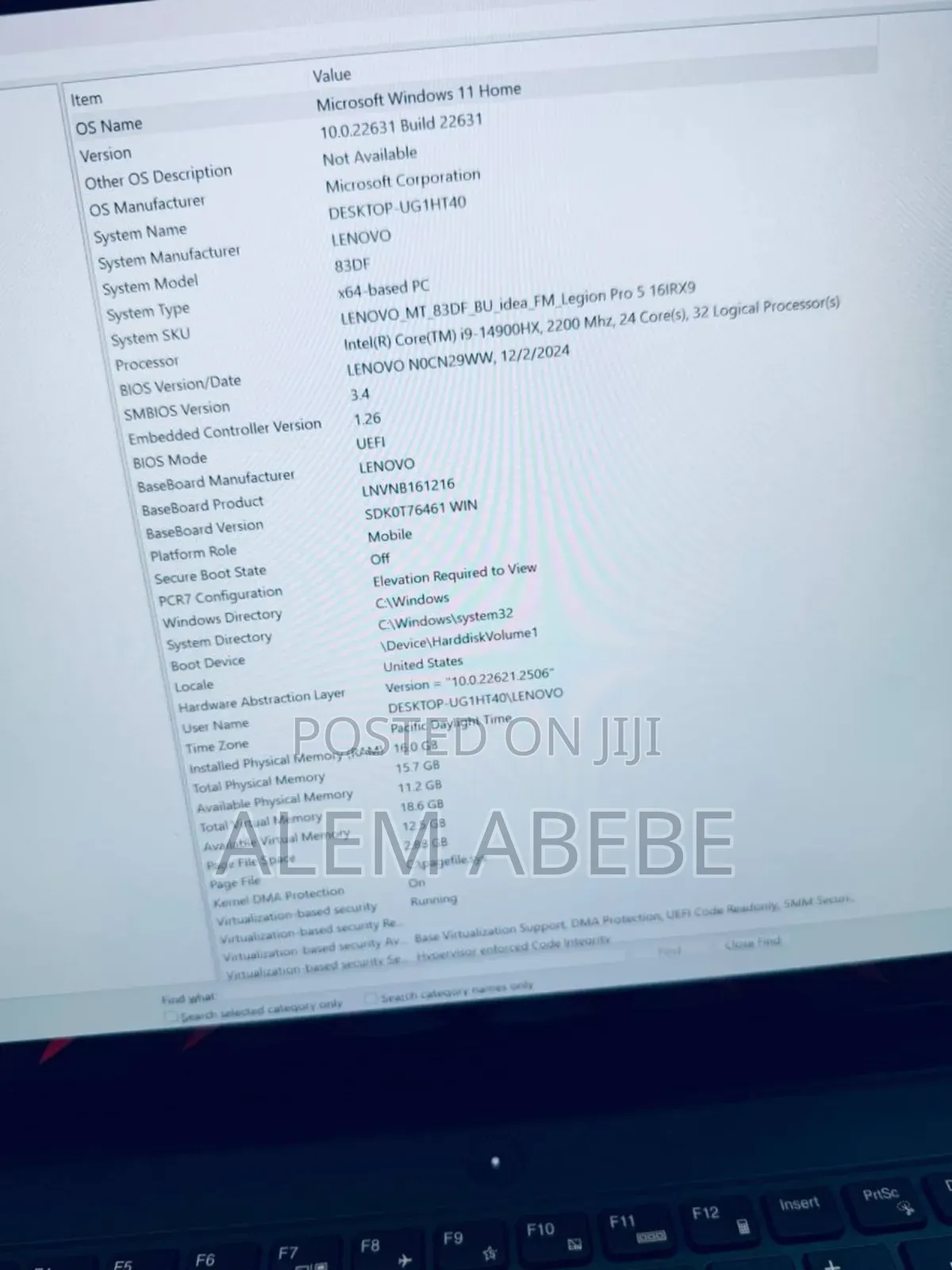 New Laptop Lenovo Legion 5 16GB Intel Core i9 SSD 1T