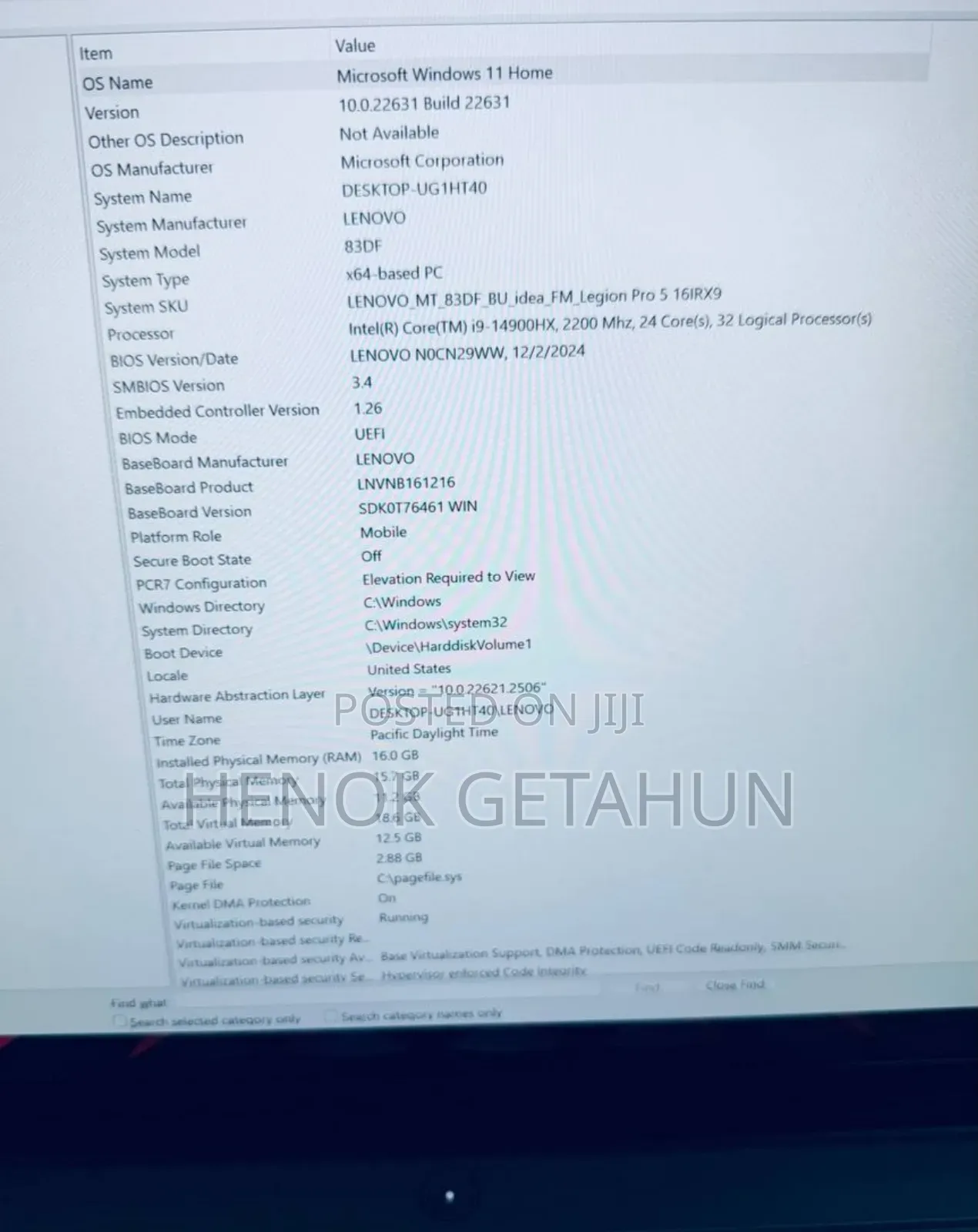 New Laptop Lenovo Legion 5 16GB Intel Core i9 SSD 1T