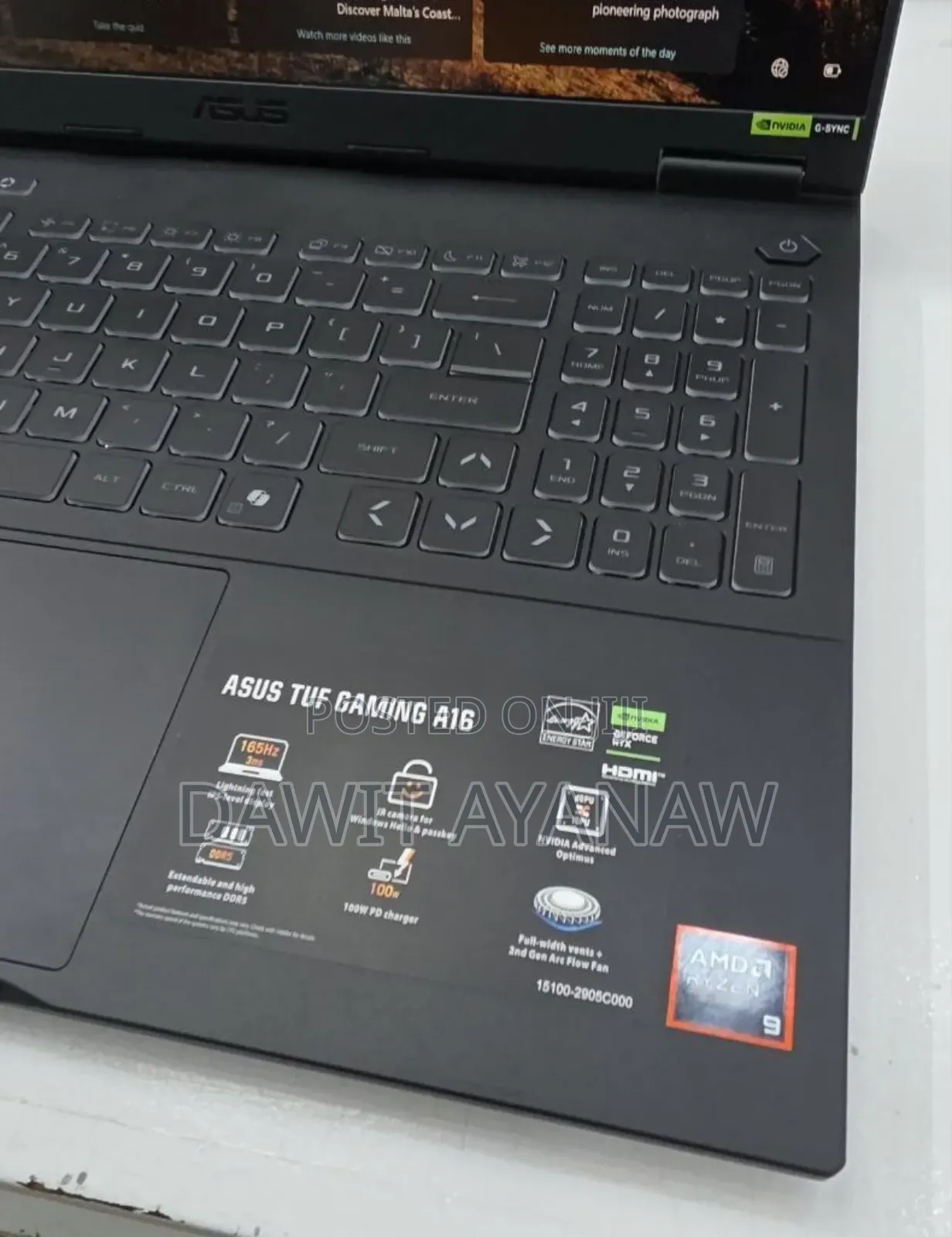 New Laptop Asus TUF Gaming A15 36GB AMD Ryzen 9 SSD 1T