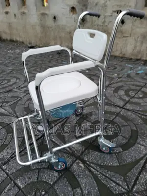 Toilet With Roller Shower Chair風৳Commode Chair₭號wheel Brakes), Toilet