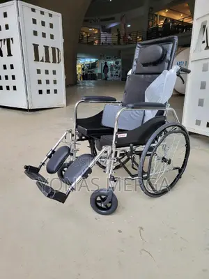 Pot/Recliner Wheelchair Is Made of Heavy-Duty Steel for Rigorous Use.