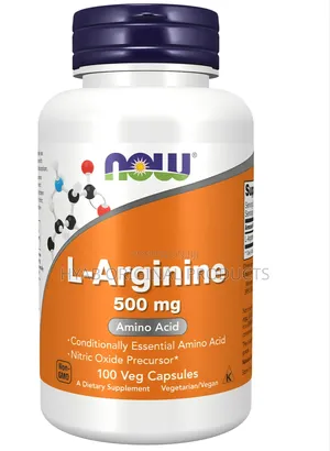Photo - L-Arginine 500 Mg, Nitric Oxide Precursor*, Amino Acid, 100 Capsules