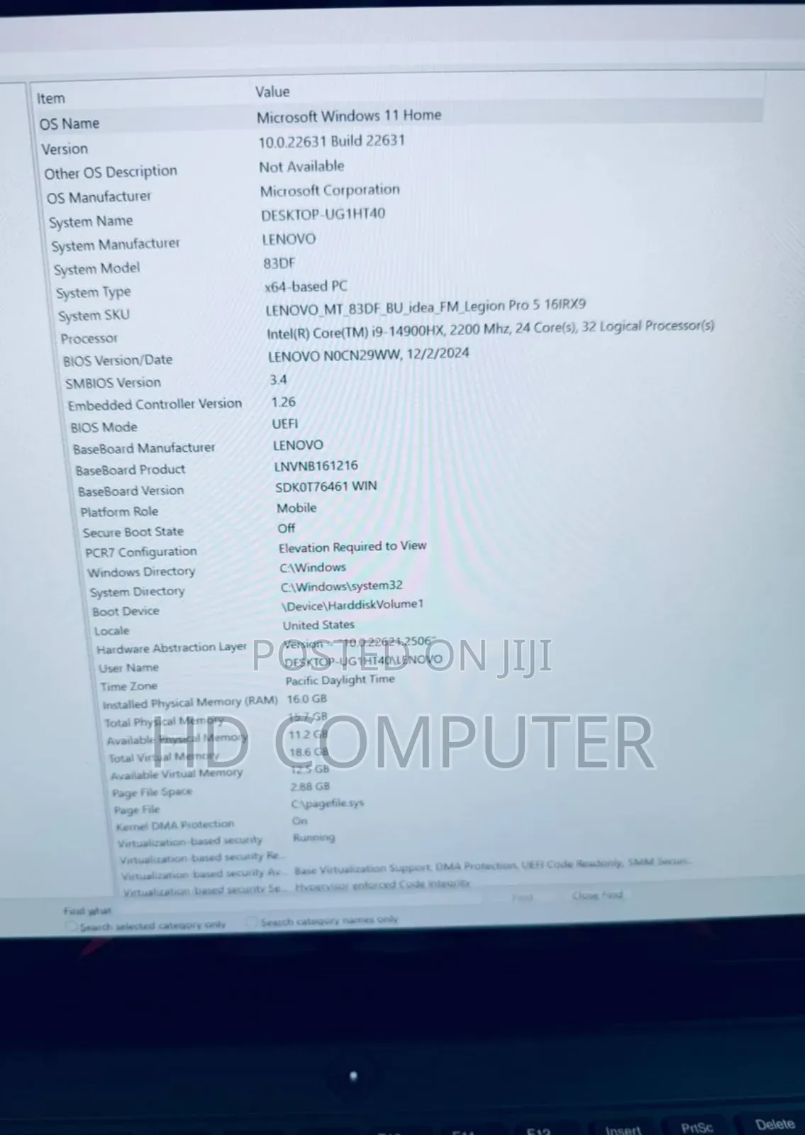 New Laptop Lenovo Legion 5 16GB Intel Core i9 SSD 1T