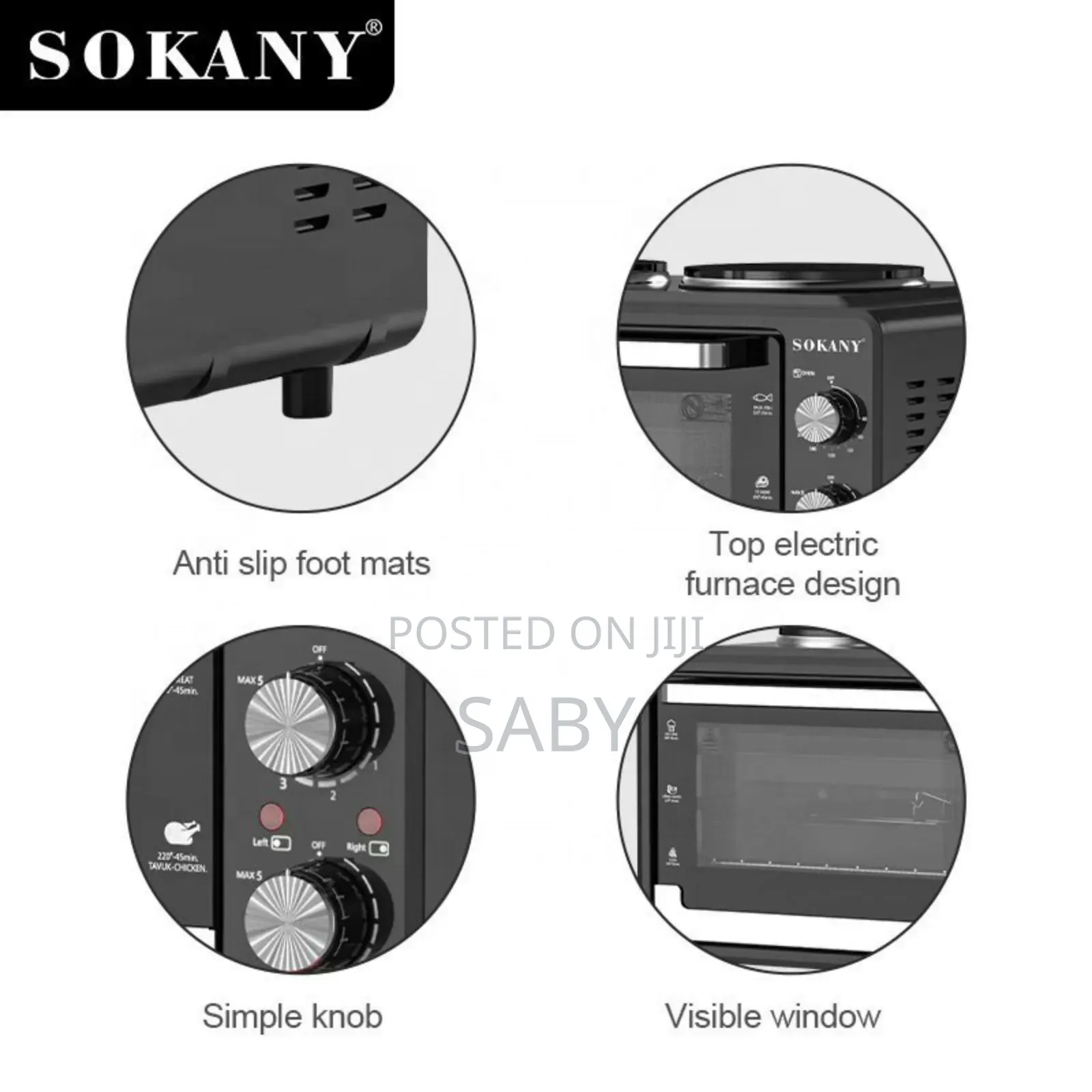 Sokany Microwave Oven
1600 Watt