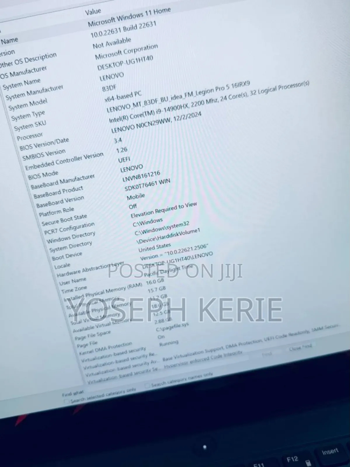 New Laptop Lenovo Legion 5 16GB Intel Core I9 SSD 1T