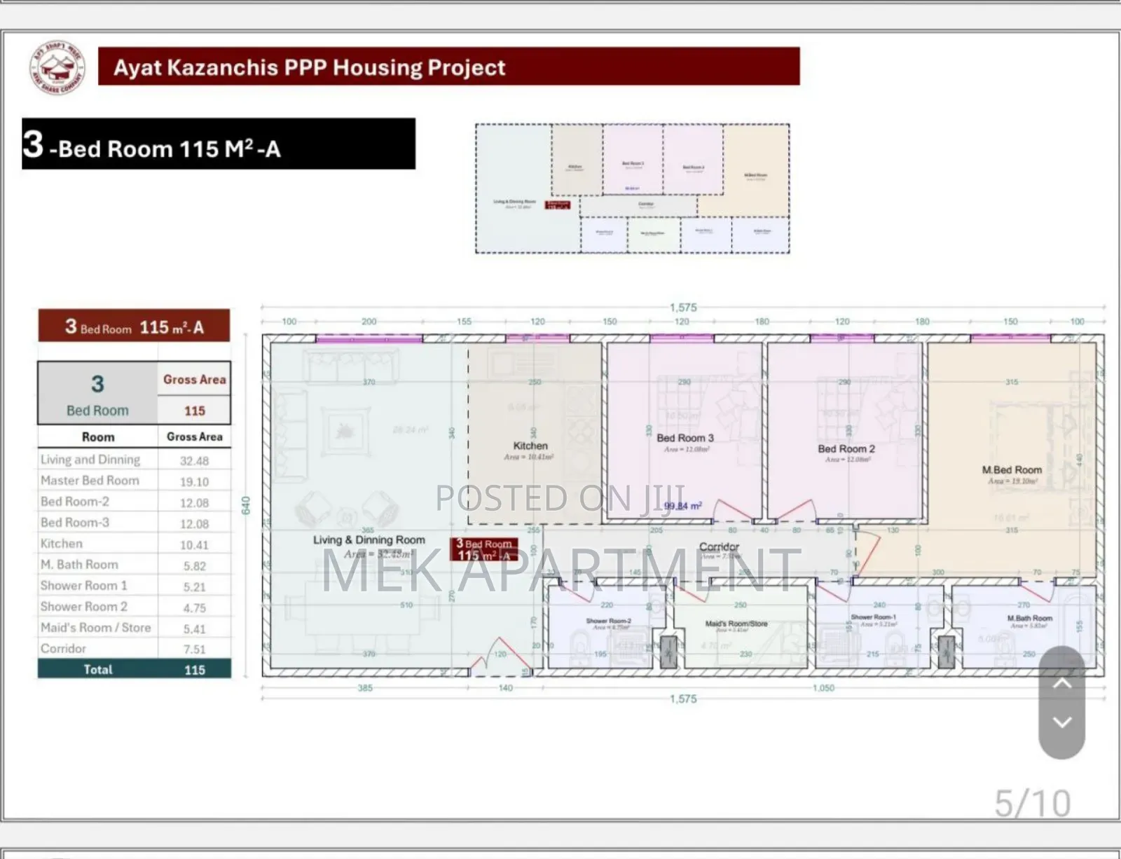 3bdrm Apartment in ካዛንቺስ, Kirkos for sale