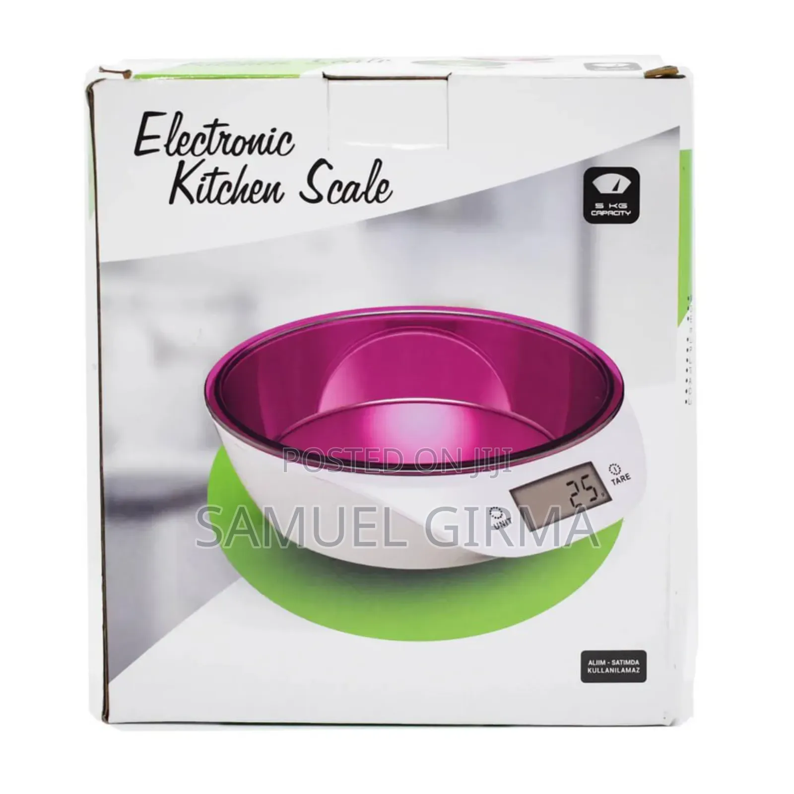 0.1ግራም እስከ 5ኪሎ ድረስ መመዘን የሚያስችልelectronic Kitchen Scale