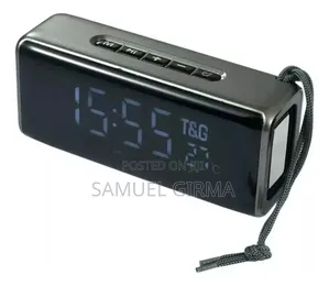 Usb Rechargeable Wireless Bluetooth Speaker With Digital Alarm Clock