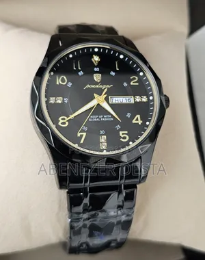 Poedagar Full Black Watch for Mens