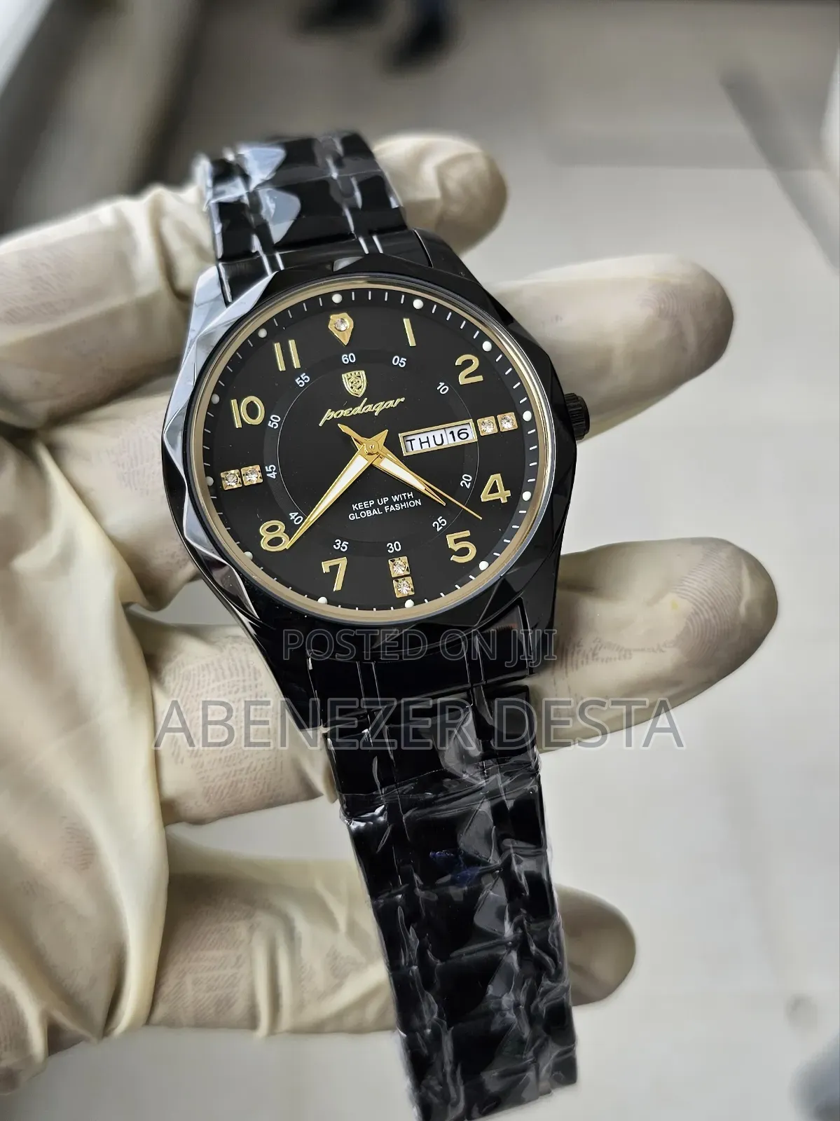 Poedagar Luxury Watch for Mens Black