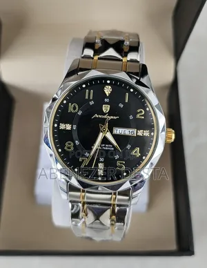 Poedagar Silver by Black Luxury Watch for Men Waterproof