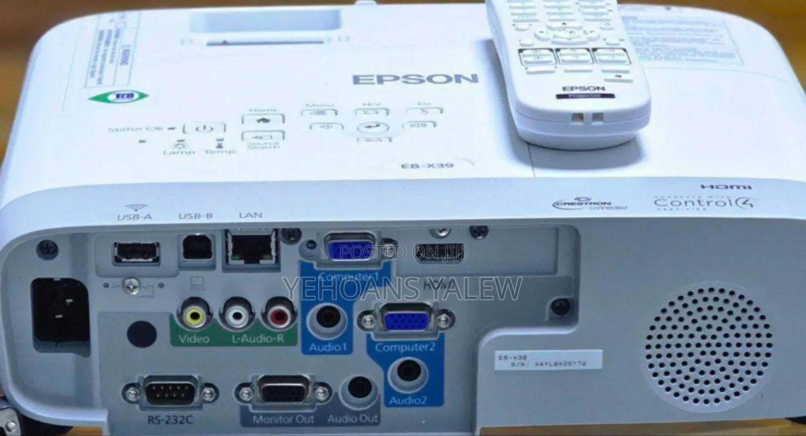 Brand New Epson Projector Has Remote Model Name: Eb-X39 Hardwar