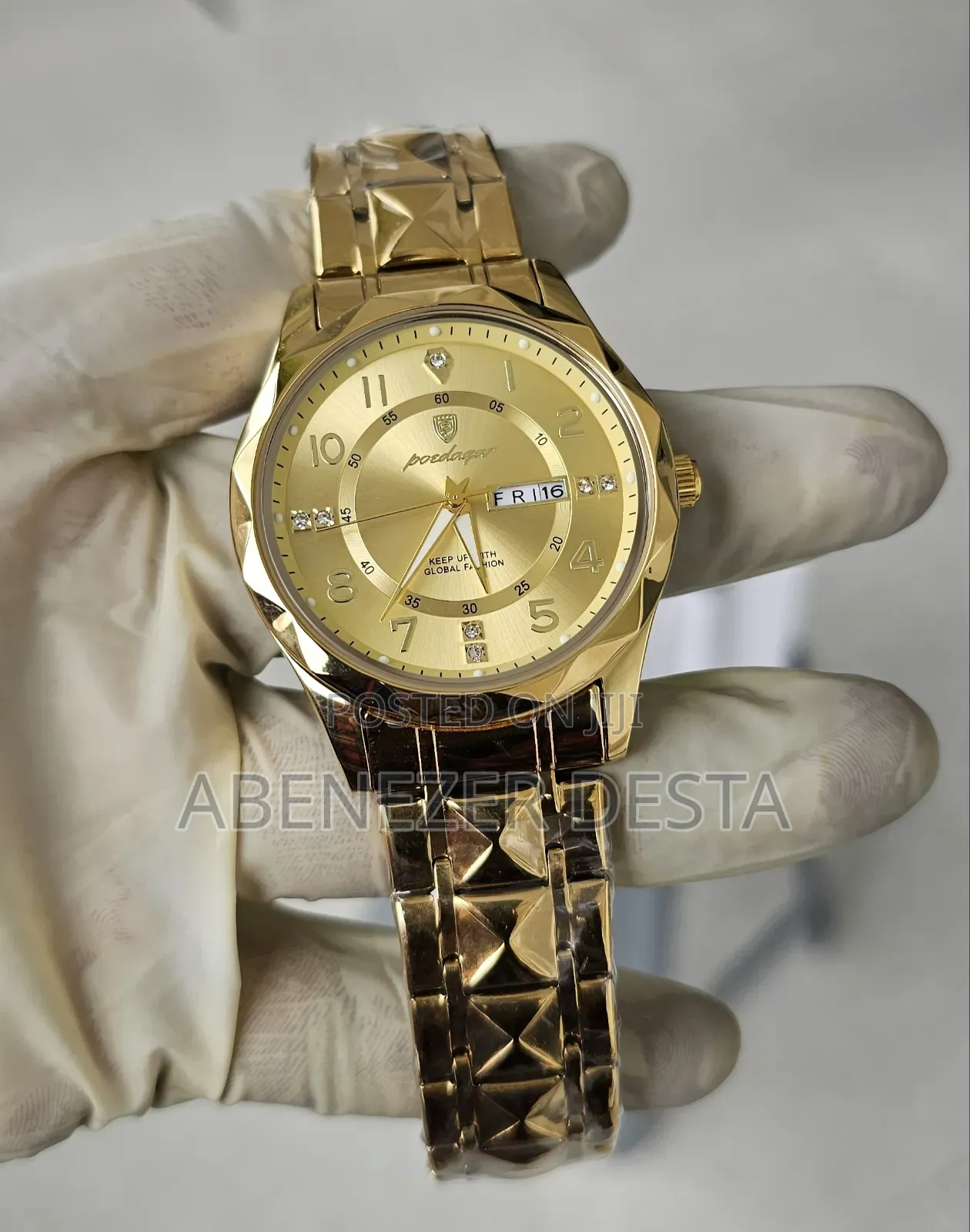 Men's Luxury Watchs Full Golden Poedagar