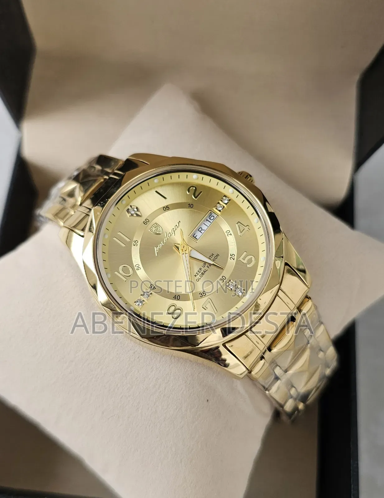Men's Luxury Watchs Full Golden Poedagar